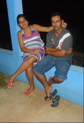 Magno com a esposa, Jaciara...